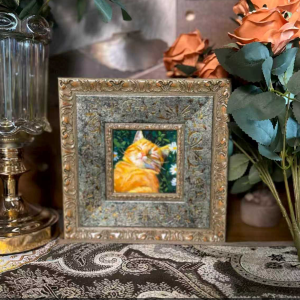Solid Wood Framed Pet Oil Painting |