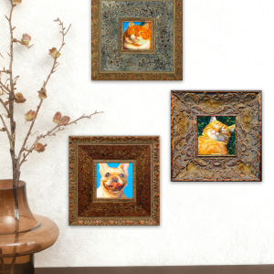 Solid Wood Framed Pet Oil Painting |