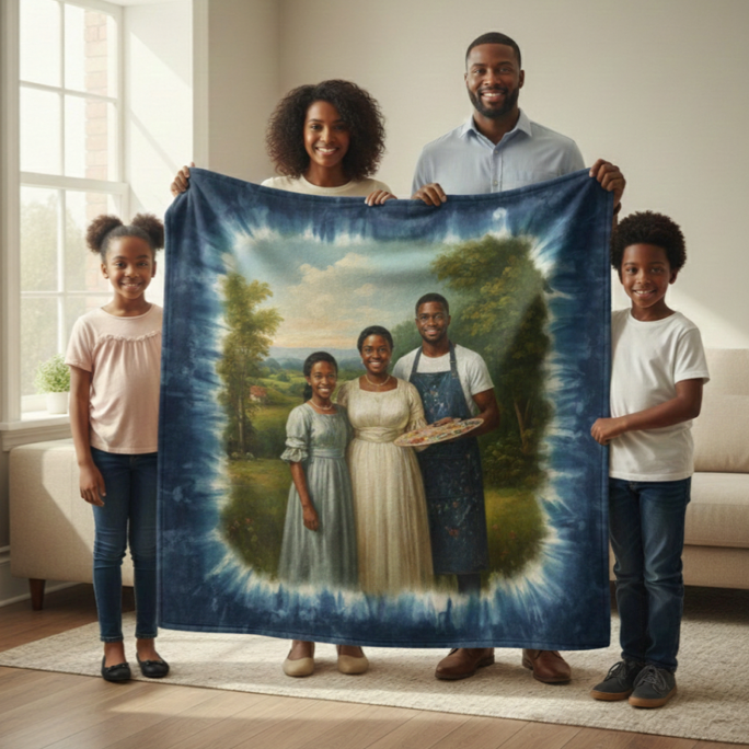 Custom Landscape Art Fleece Blanket