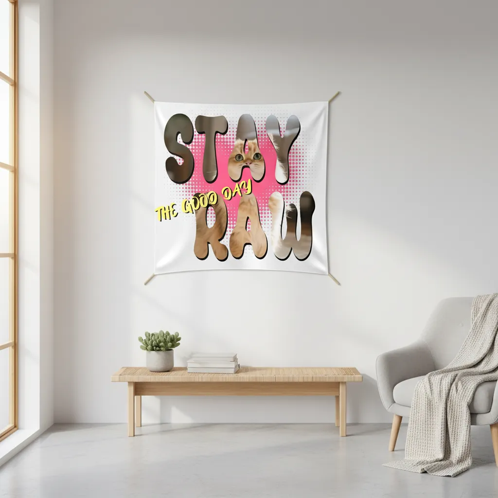 Giant Letter Hollow Style Tapestry