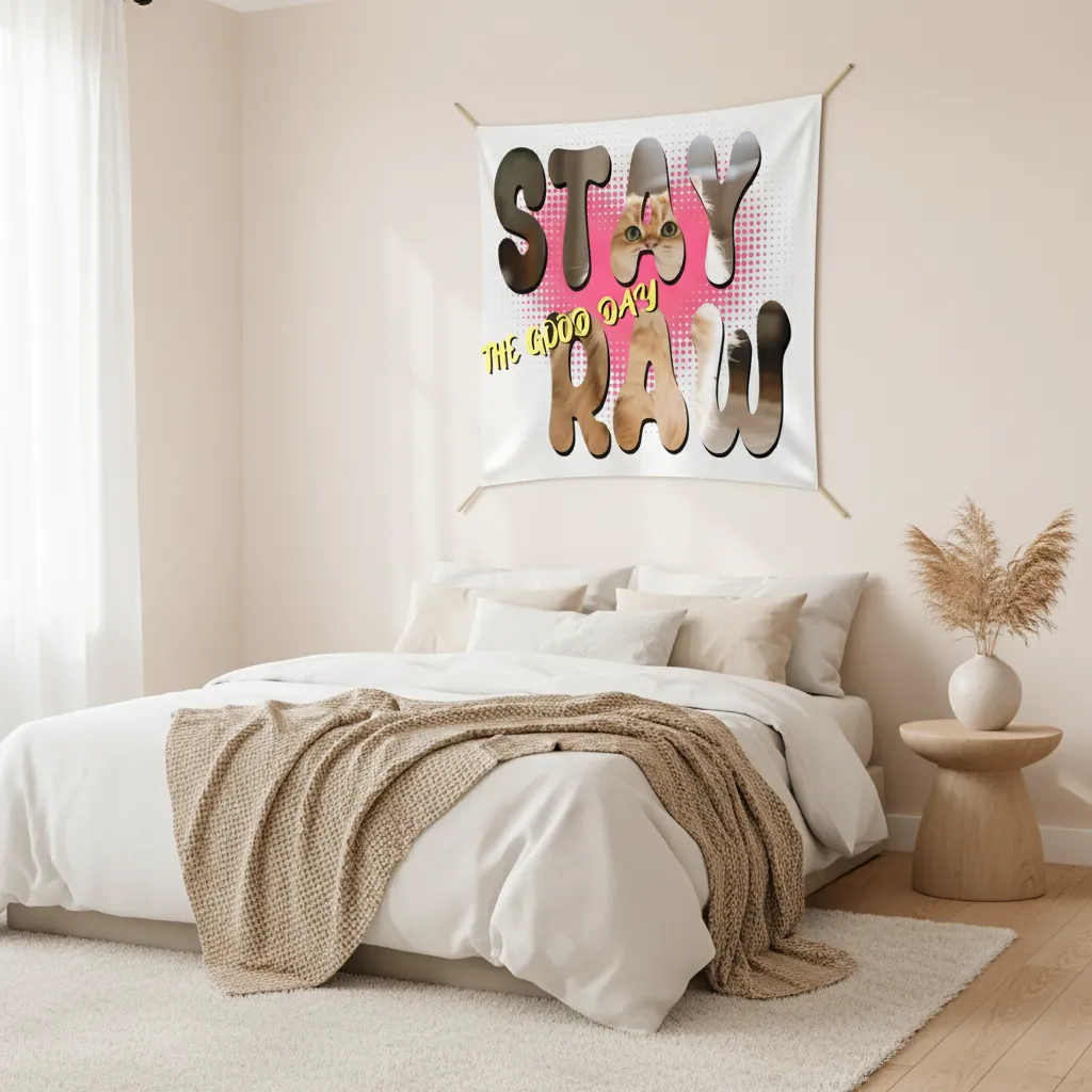 Giant Letter Hollow Style Tapestry