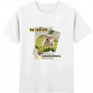 Torn Paper Edge Collage Style T-Shirt