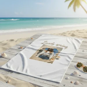 Torn Paper Print Bath Towel