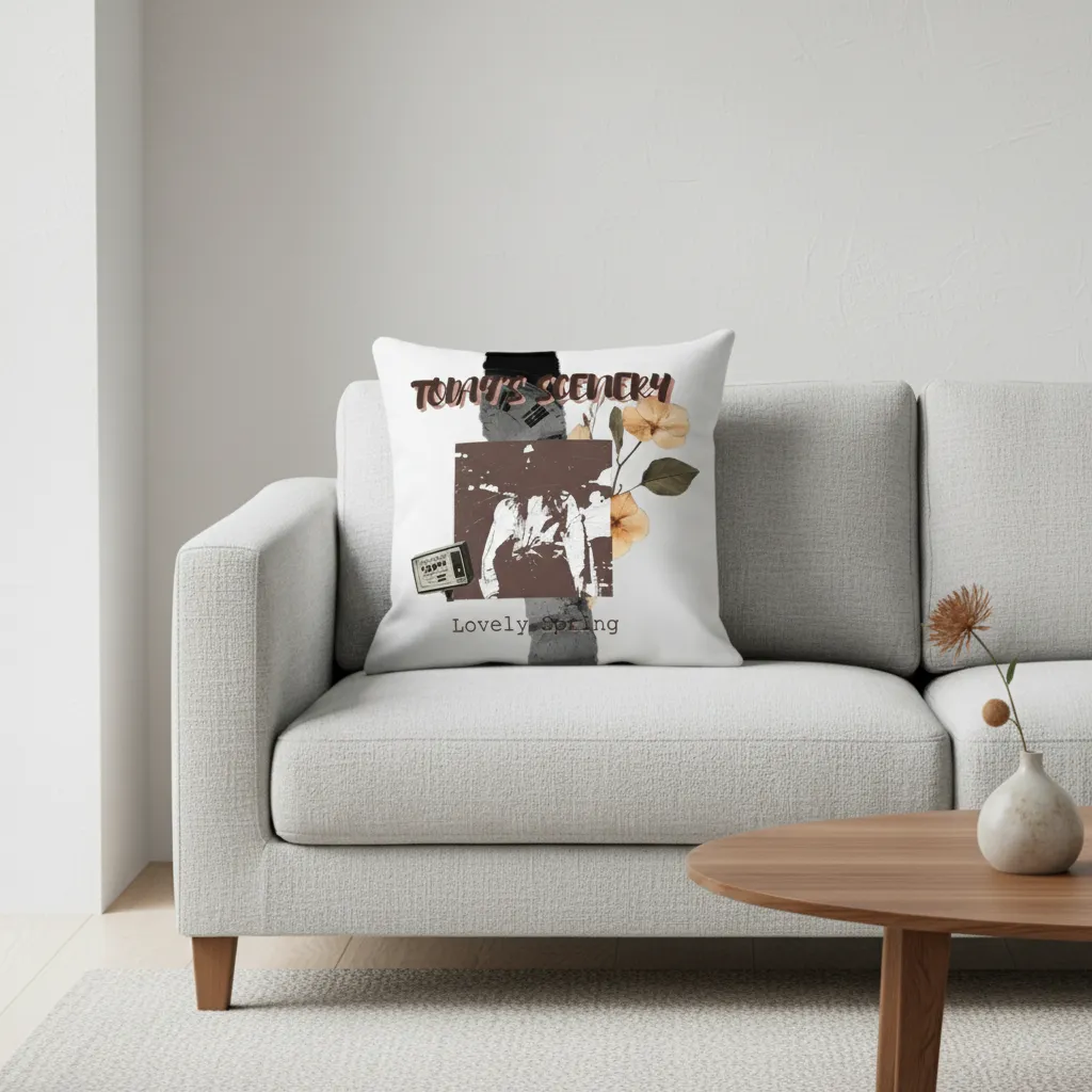 90s Vintage Style Throw Pillow