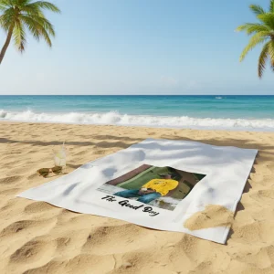 Polaroid Print Bath Towel