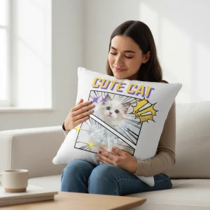 Vibrant Pop Art Printed Cushion