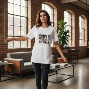 Giant Letter Hollow Style T-Shirt