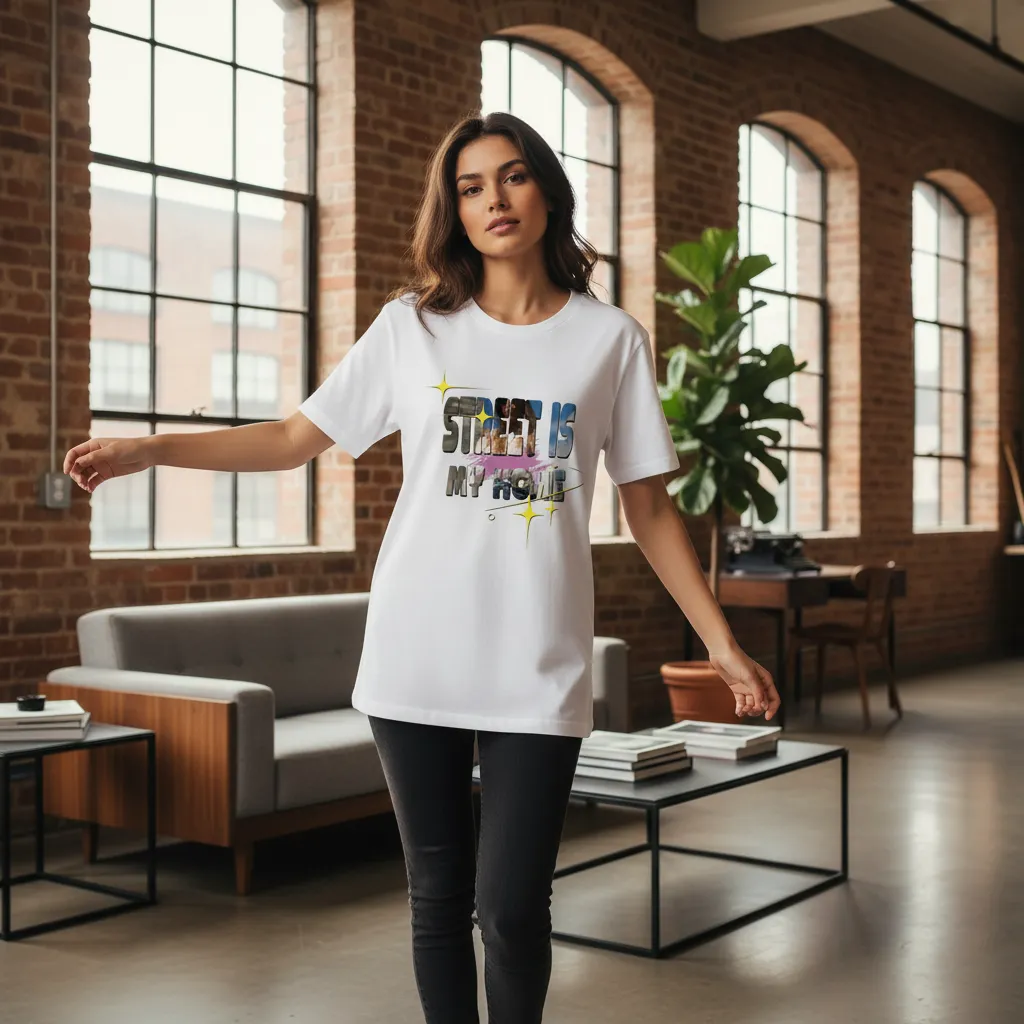 Giant Letter Hollow Style T-Shirt