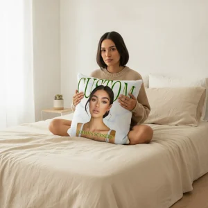 90s Retro Rap Collage Pillow