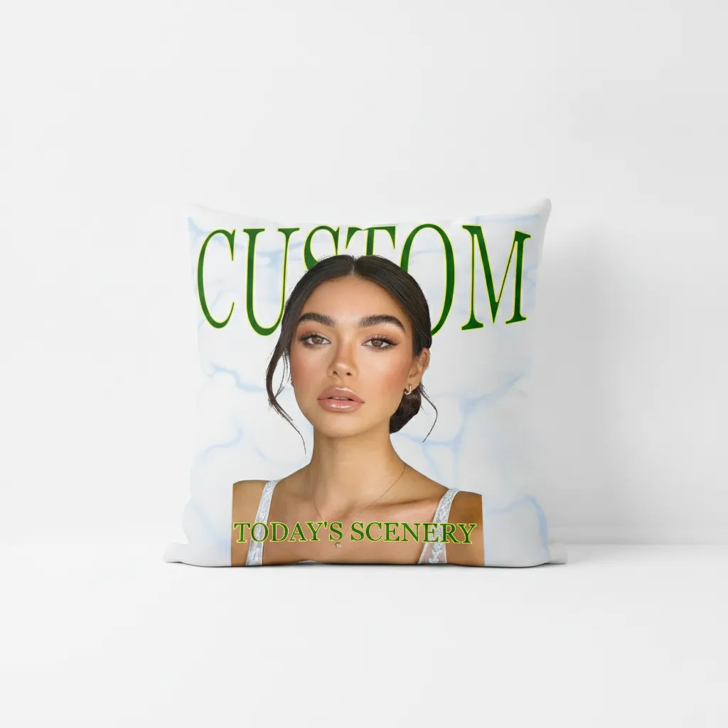 90s Retro Rap Collage Pillow