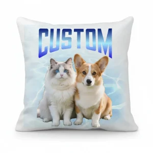 90s Retro Rap Collage Pillow