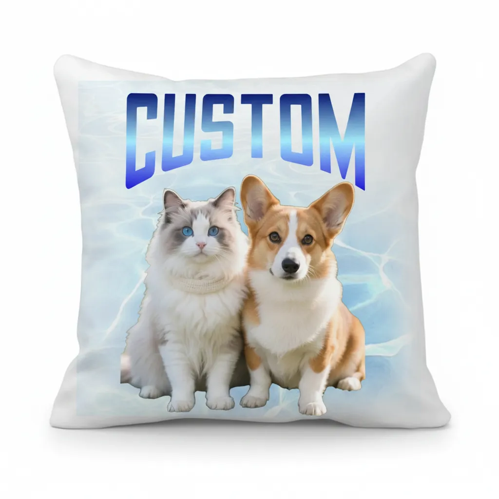 90s Retro Rap Collage Pillow